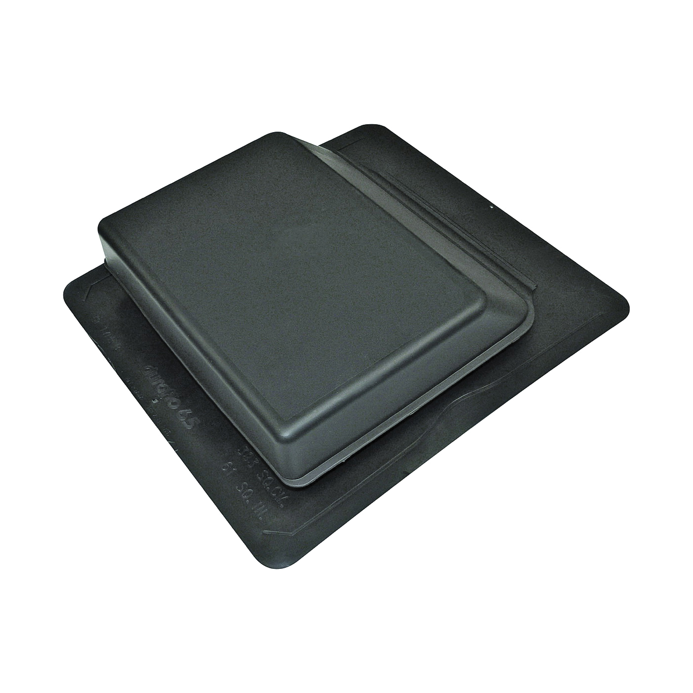 6065BL Roof Vent, 17.252 in OAW, 61 sq-in Net Free Ventilating Area, Polypropylene, Black