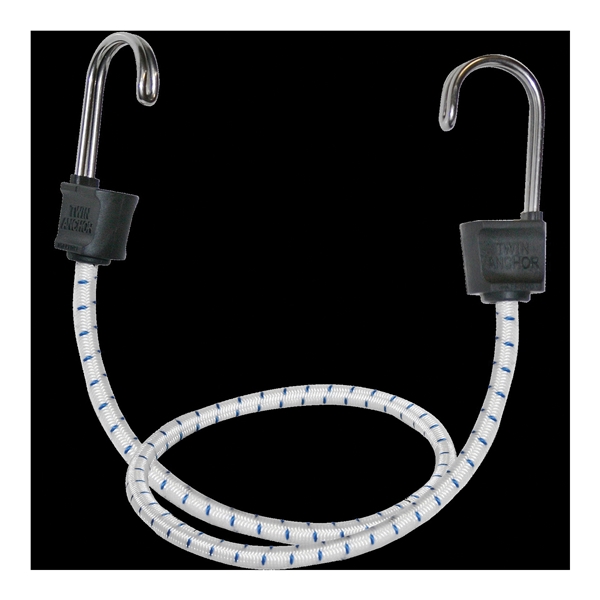 Keeper Twin Anchor 06272 Bungee Cord, 18 in L, Rubber, Hook End - 2