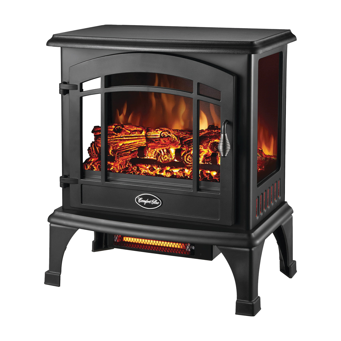 EQS5140 Electric Stove, 120 V, Thermostat Control, Steel, Black