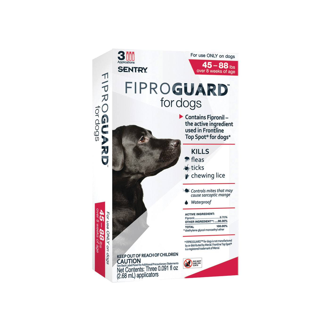 Fiproguard 02952 Flea and Tick Squeeze-On, Liquid, 3 Count