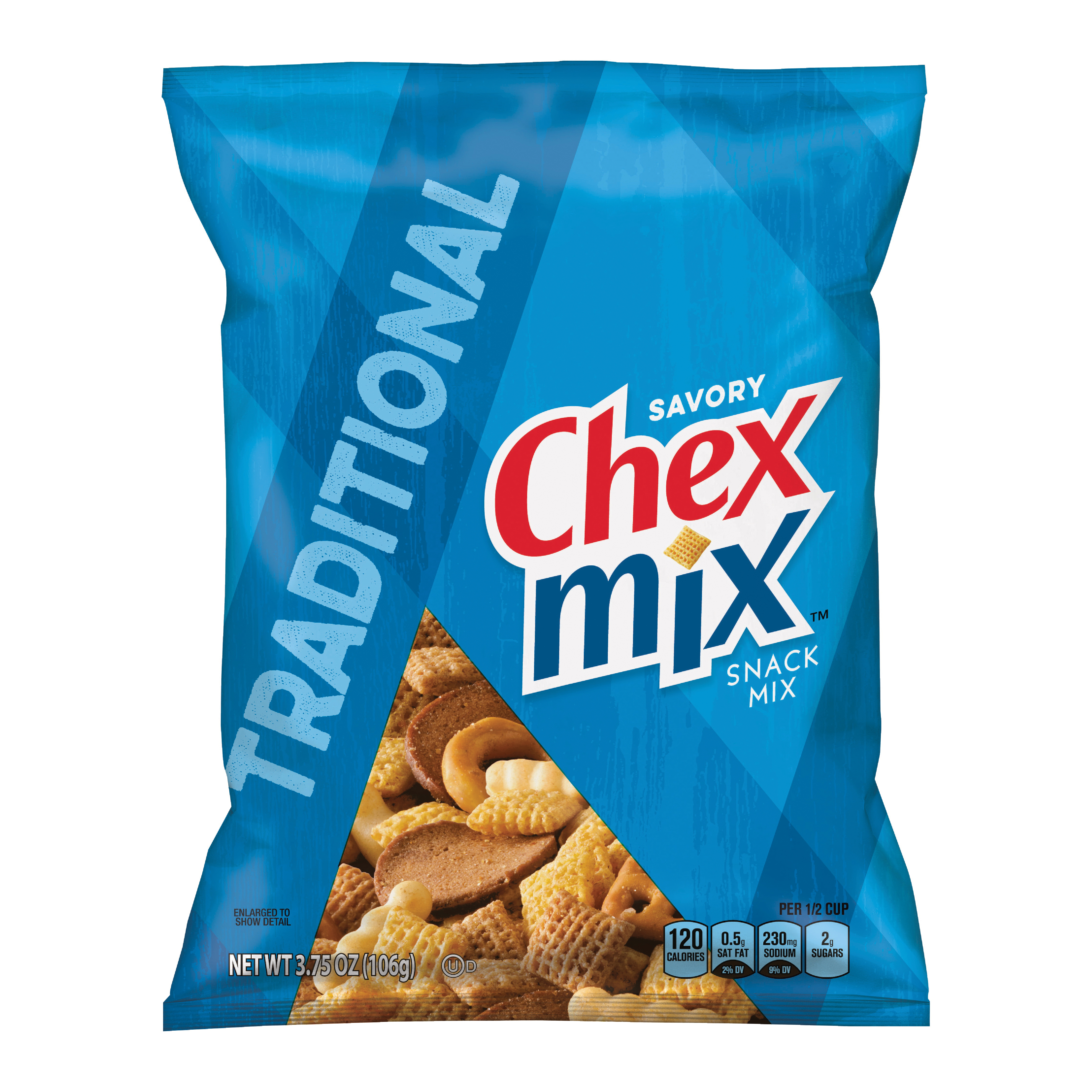 Chex Mix CMT8 Snack Food, Original Flavor, 3.6 oz Bag - 1