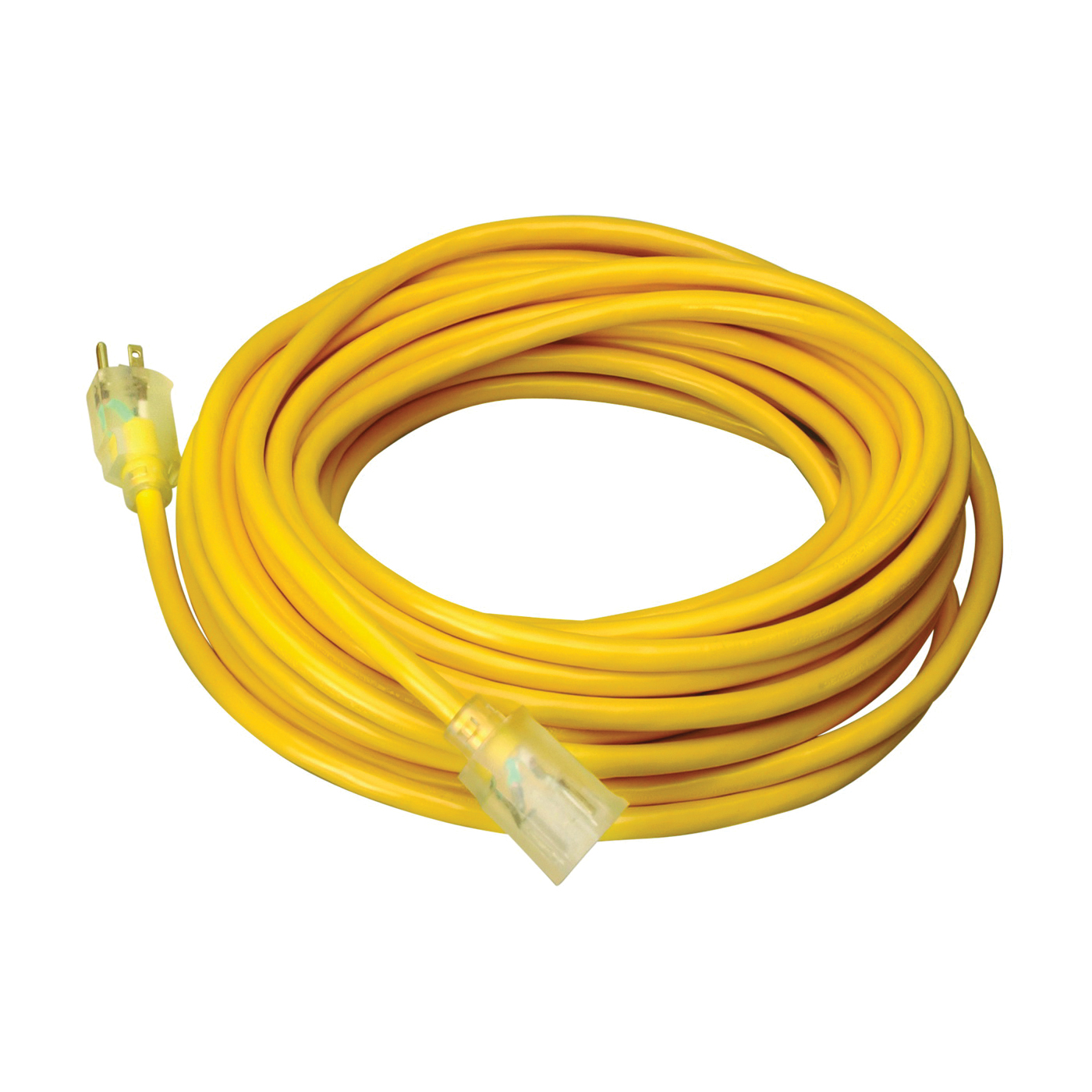 2588SW002 Extension Cord, 12 AWG Cable, 50 ft L, 15 A, Yellow