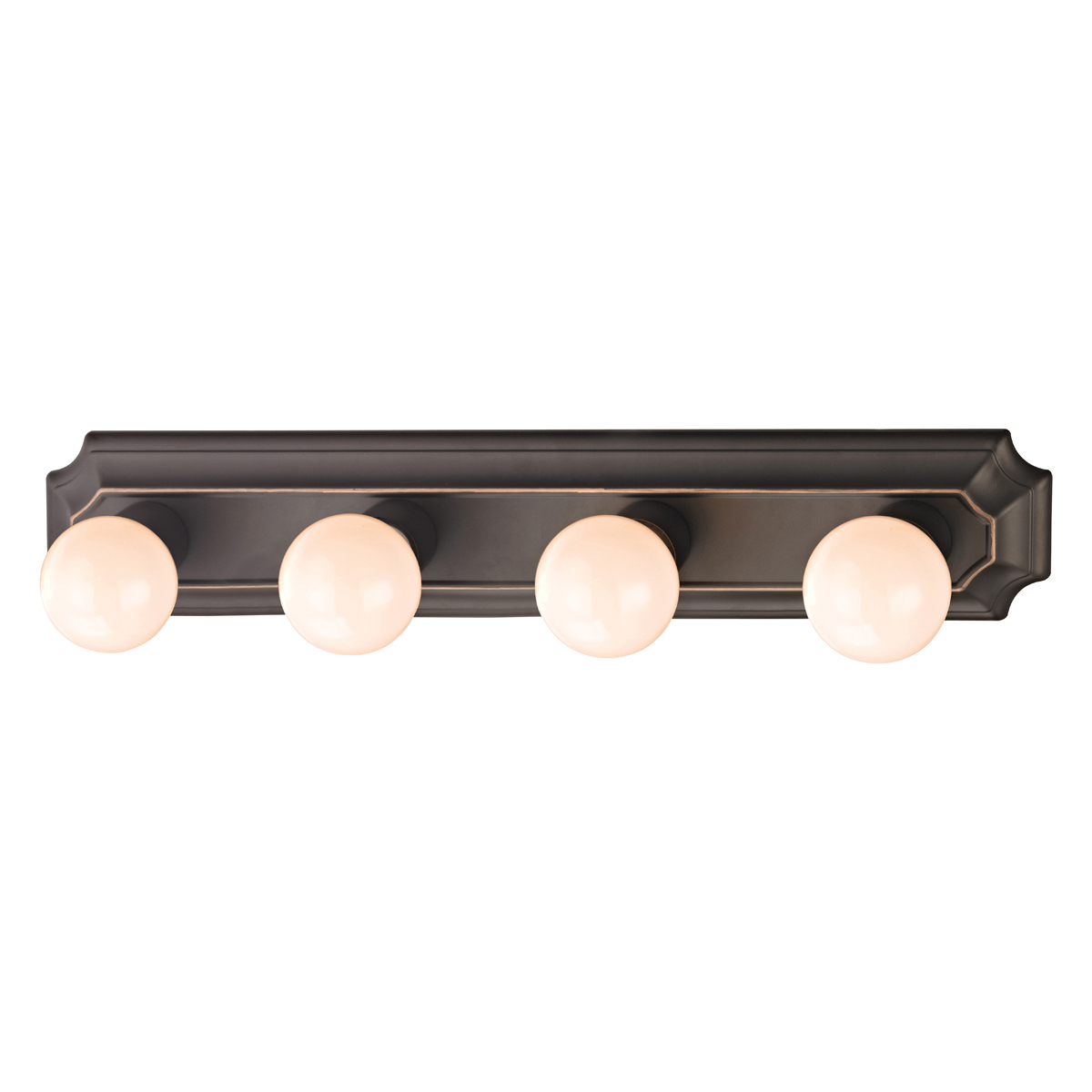 045234-VB Vanity Bar Fixture, 100 W, 4-Lamp, G Lamp, Steel Fixture, Venetian Bronze Fixture