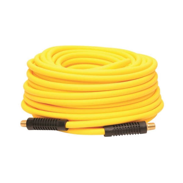 HOPB14100 Air Hose, 1/4 in OD, 100 ft L, 300 psi Pressure, PVC/Rubber, Yellow