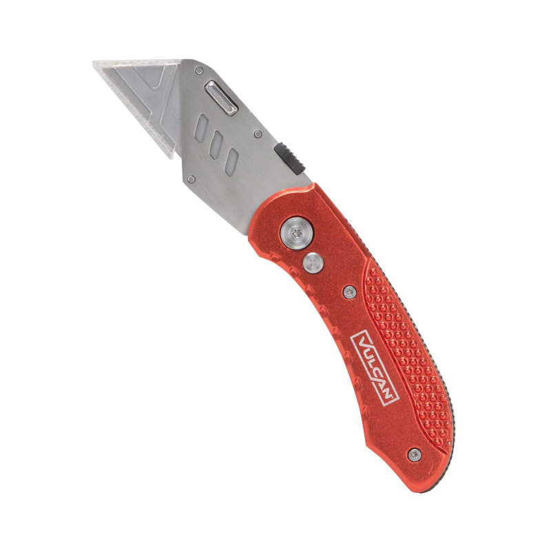 KL007 Utility Knife, 2-3/8 in L Blade, 3/4 in W Blade, Steel Blade, 1-Blade, Red Handle