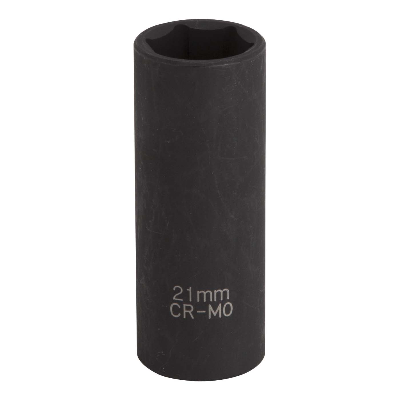MT6580219 Deep Impact Socket, 21 mm Socket, 1/2 in Drive, Deep Drive, 6-Point, Chrome Molybdenum Steel