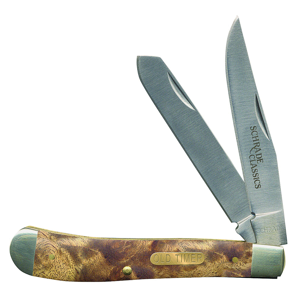 OLD TIMER 94OTW Folding Pocket Knife, 3 in L Blade, 7Cr17 High Carbon Stainless Steel Blade, 2-Blade