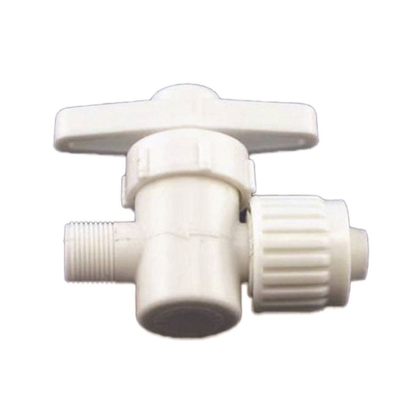 16892 Stop Valve, 1/2 x 3/8 in Connection, PEX x Male Compression, Plastic Body