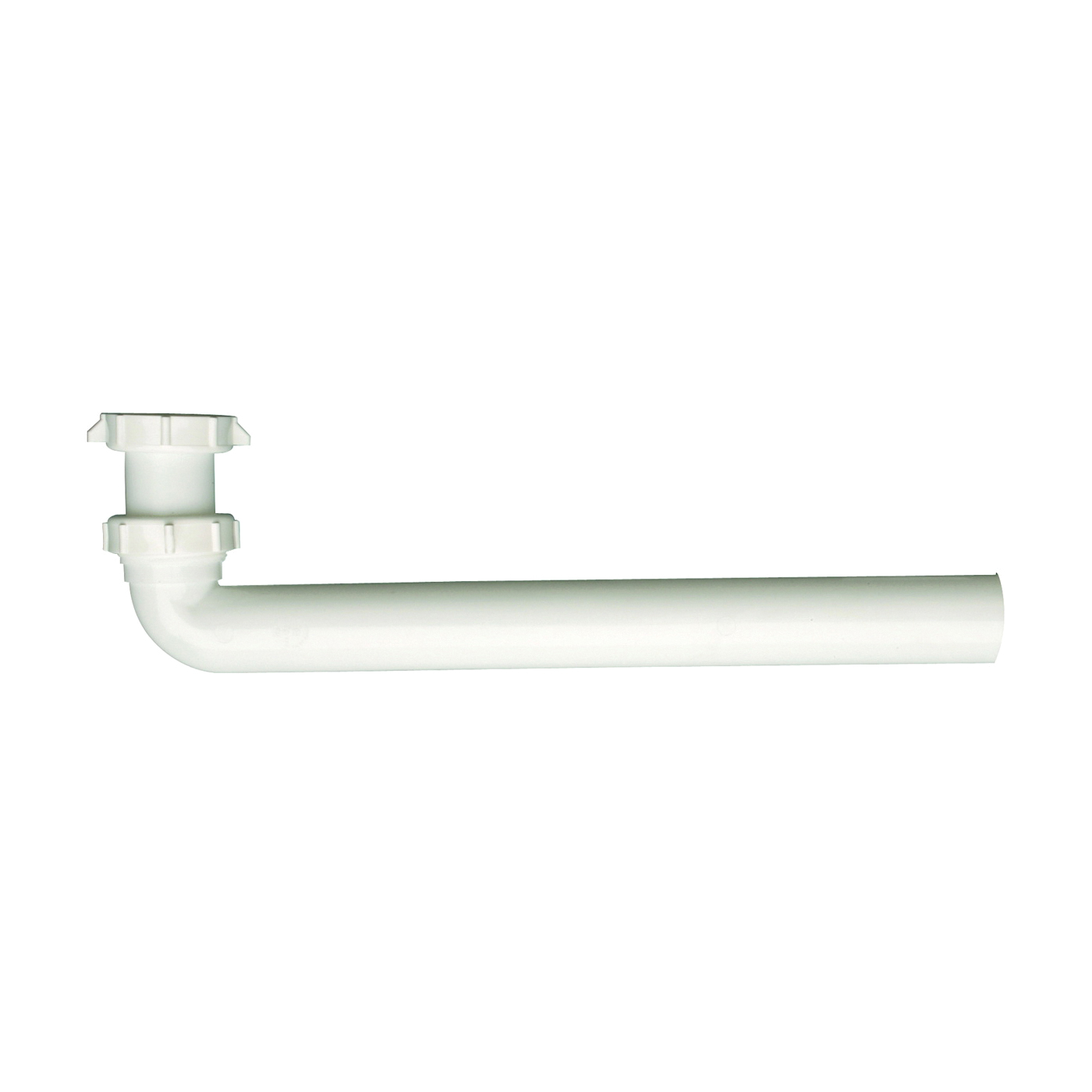 PP66-9W Drain Tube, 1-1/2 in, 15 in L, Slip Joint, Polypropylene, White