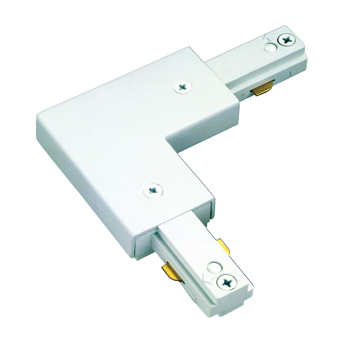 LZR203P Track Light L-Connector, White, For: Lazer Track Lamp holders and Halo Power-Trac Lamp holders