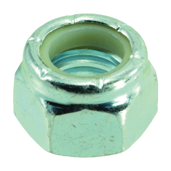 03652 Lock Nut, Coarse Thread, 7/16-14 Thread, Nylon, Zinc