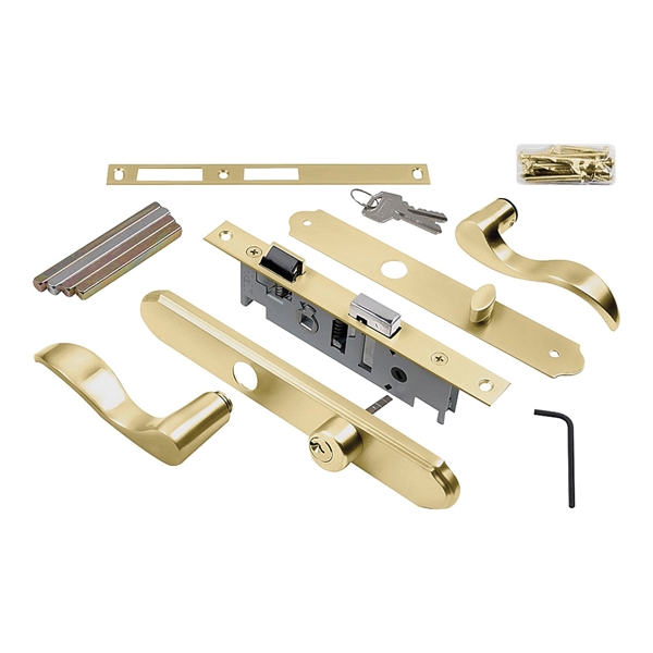 Wright Products VMT115PB Door Lever Lockset, Solid Brass, 1-1/8 to 2 in Thick Door, 3/4 in Backset - 2