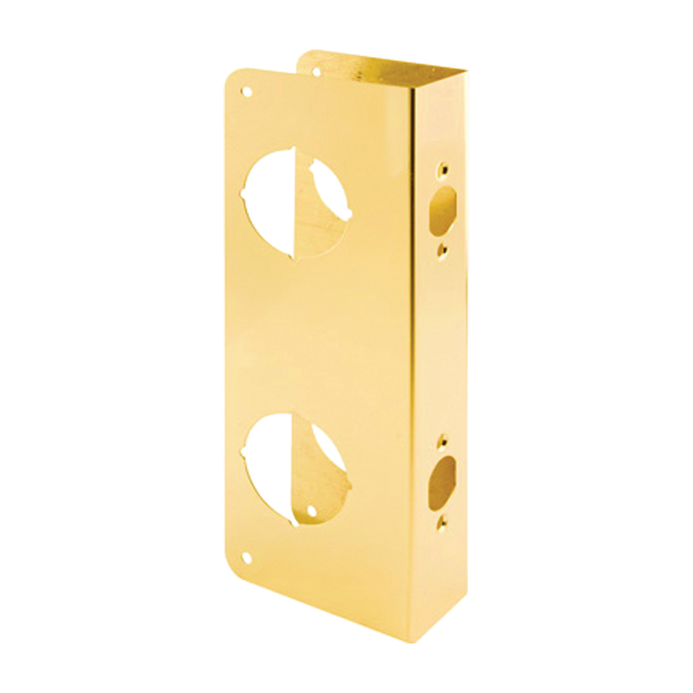 U 9537 Lock and Door Reinforcer, 2-3/8 in Backset, 1-3/4 in Thick Door, Brass, Brass, 10-7/8 in H, 3-7/8 in W