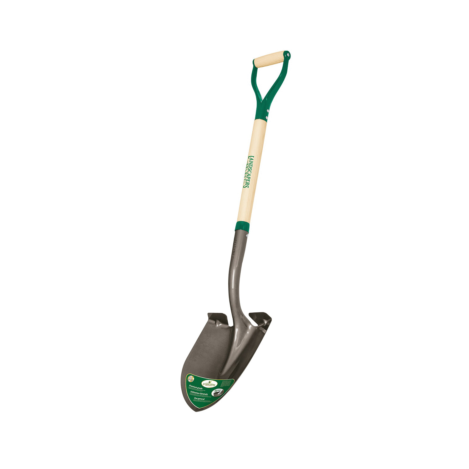34593 Digging Shovel, Steel Blade, Steel Handle, D-Shaped Handle, 30 in L Handle