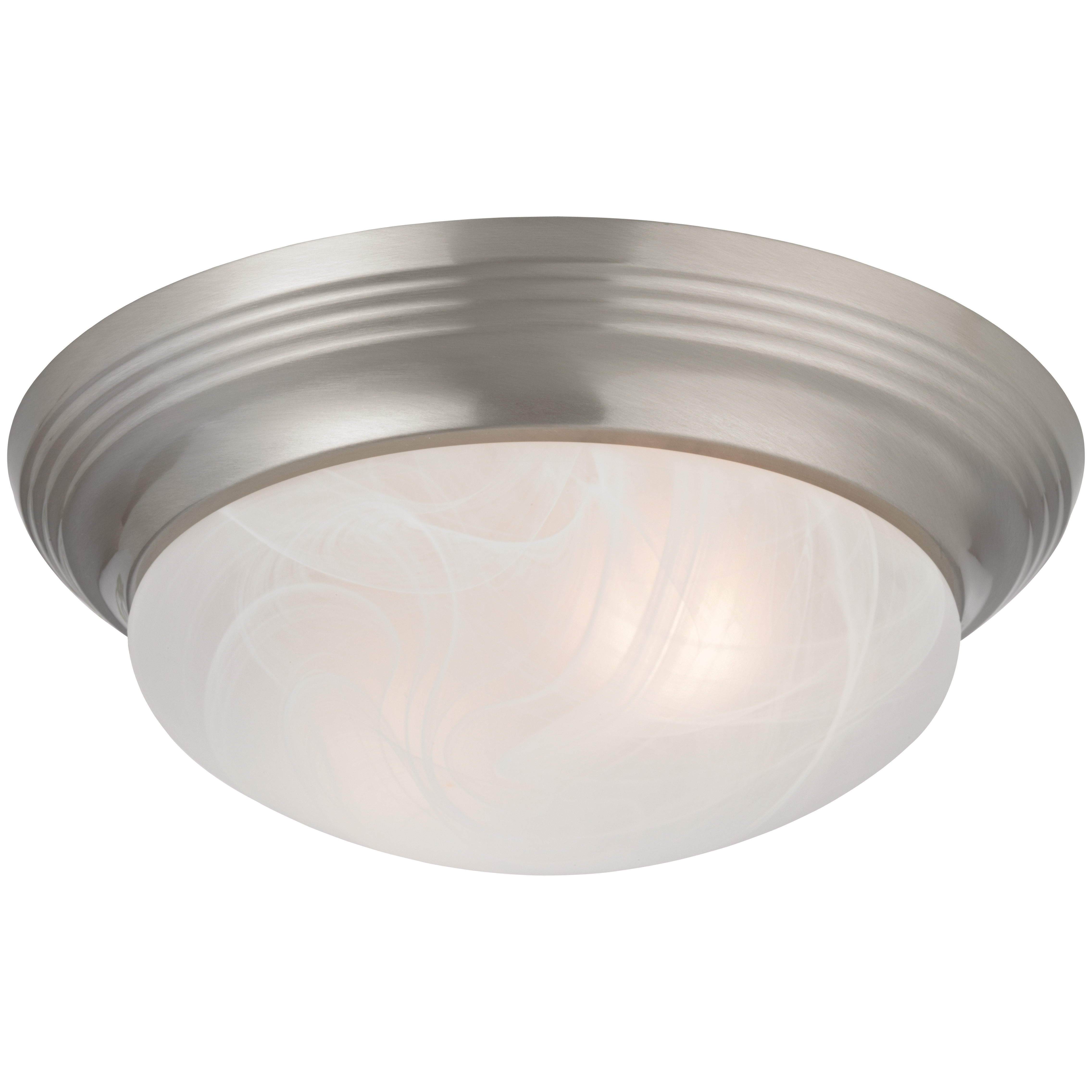Boston Harbor 563116BN Two Light Flush Mount Ceiling Fixture, 120 V, 60 W, 2 -Lamp, A19 or CFL Lamp