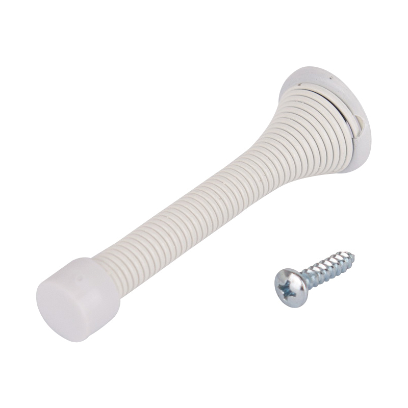 H62-B048-PS Heavy-Duty Spring, 5/16 in Dia Base, 3-1/8 in Projection, Plastic & Steel, White