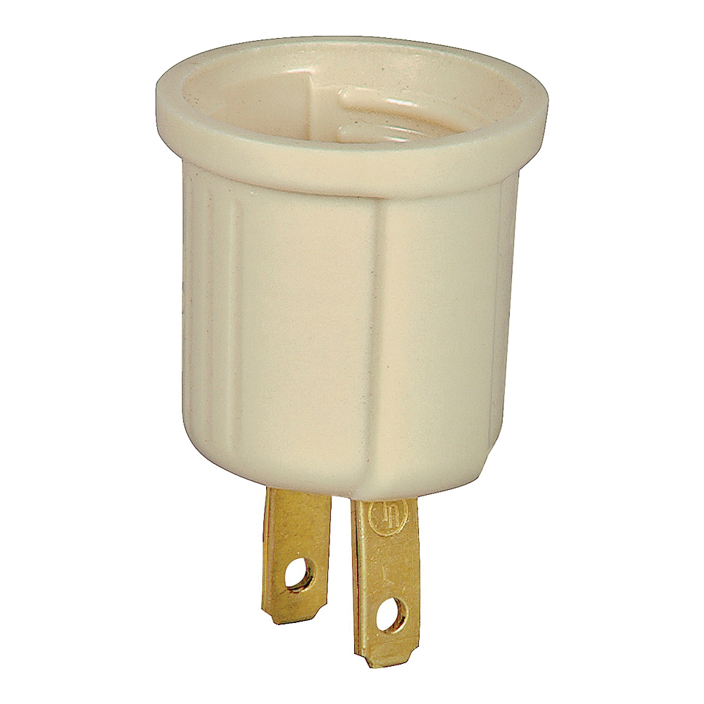 738V-BOX Outlet Adapter, 660 W, 1-Outlet, Thermoplastic, Ivory
