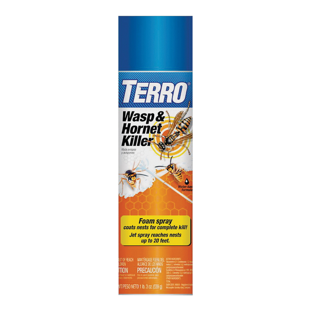 TERRO T3300-6 Wasp and Hornet Killer, Liquid, Spray Application, 19 oz Aerosol Can - 1