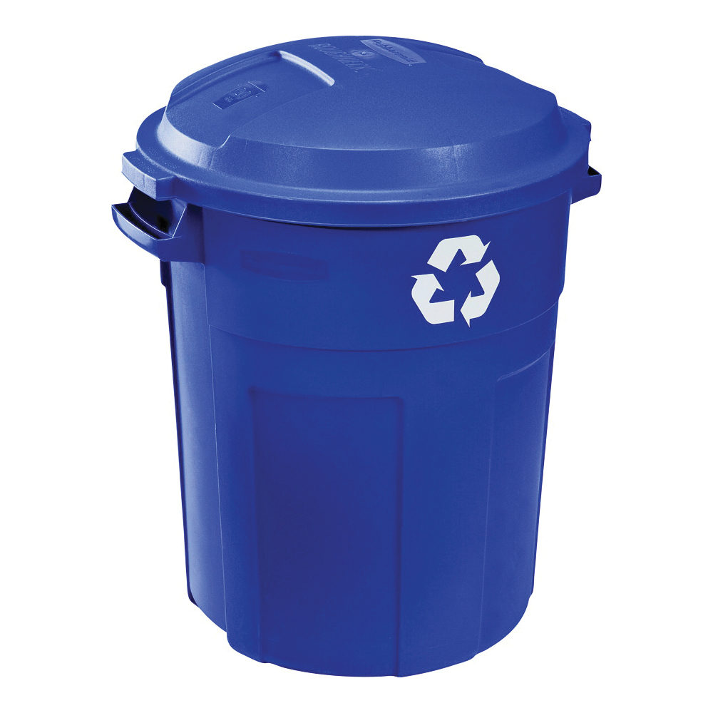 1792641 Recycle Trash Can, 32 gal Capacity, Plastic, Blue