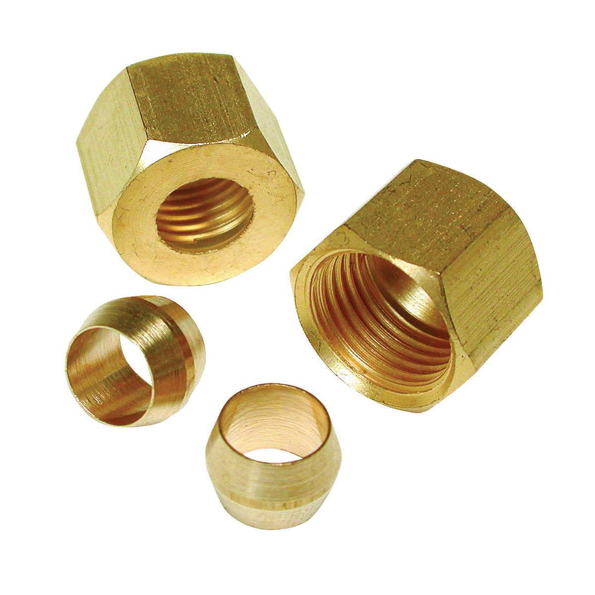 9311 Compression Sleeve and Nut, Brass, For: Evaporative Cooler Purge Systems