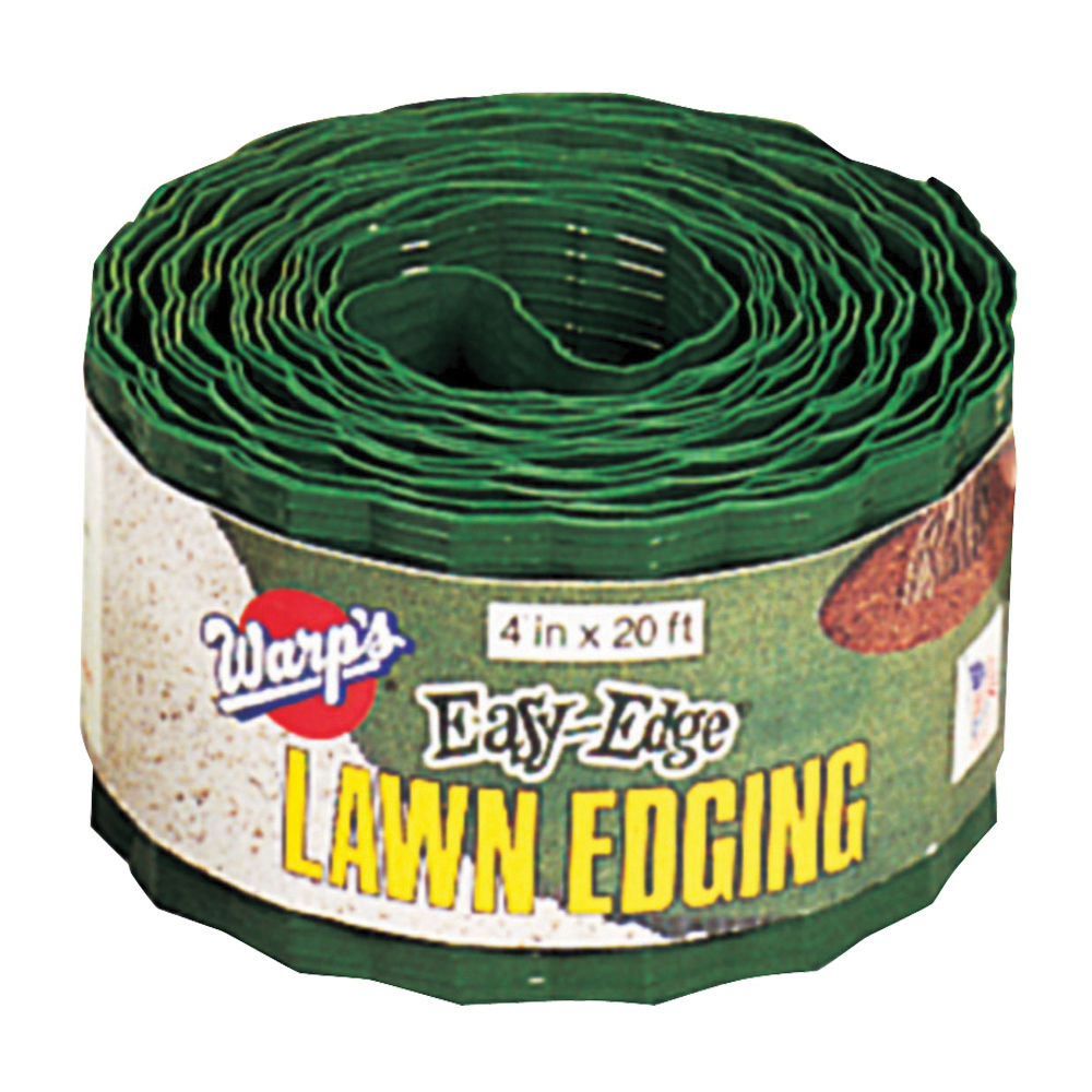 Easy-Edge LE-420-G Lawn Edging, 20 ft L, 4 in H, Plastic, Green