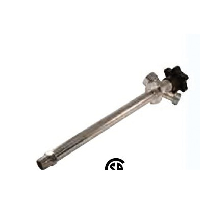 aqua-dynamic 1104-557 Anti-Siphon Wall Hydrant, 1/2 in Connection, Male x Solder, 125 psi Pressure, Brass Body, Chrome