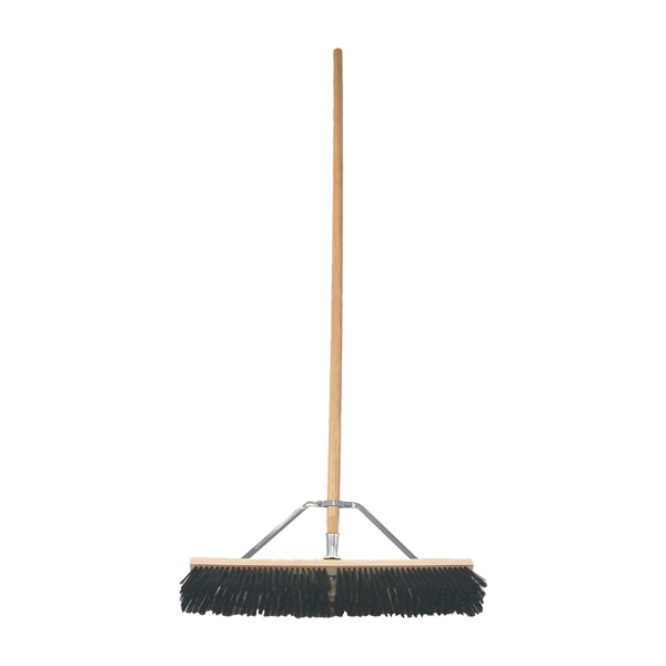 Birdwell 5027-4 Contractor Push Broom, 3 in L Trim, Polystyrene Bristle, Hardwood Handle - 2