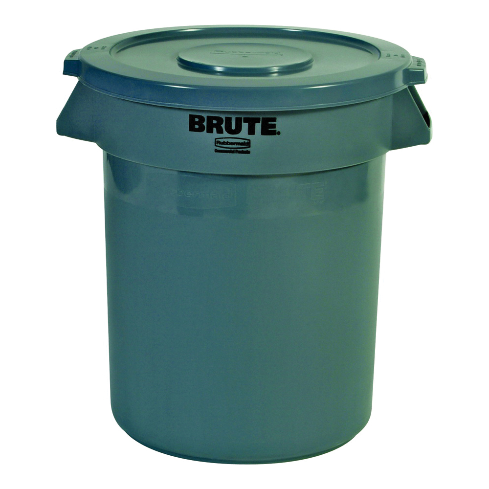 Rubbermaid 261000GRAY Trash Container, 10 gal Capacity, Polyethylene, Gray - 2