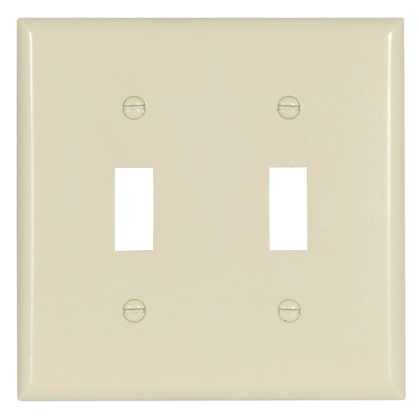 2139LA-BOX Wallplate, 4-1/2 in L, 4-9/16 in W, 2 -Gang, Thermoset, Light Almond, High-Gloss