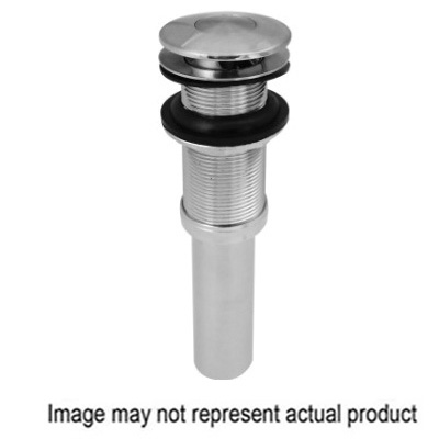 Stylewise K820-76 Pushbutton Sink Drain, 1-1/4 in Connection, Brass, Chrome