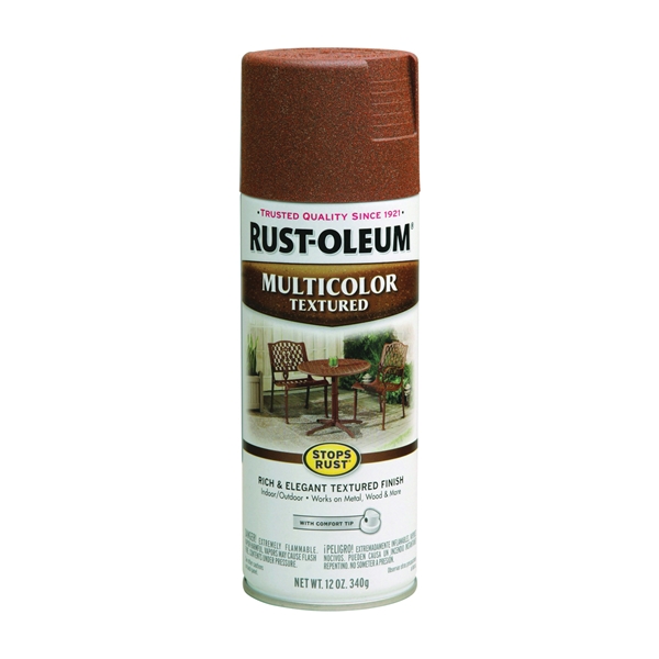 STOPS RUST 239122 Textured Spray Rustic Umber, Solvent-Like, Rustic Umber, 12 oz, Aerosol Can