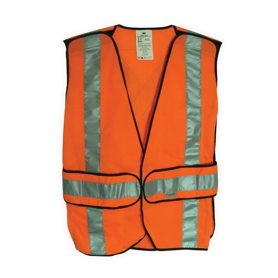 3M TEKK Protection 94625-80030T Reflective Safety Vest, One-Size, Fabric, Fluorescent Orange - 2