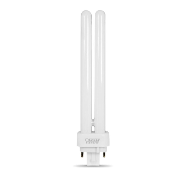 PLD26E Fluorescent Bulb, 26 W, PL Lamp, G24Q-3 Lamp Base, 1600 Lumens, 2700 K Color Temp, Soft White Light