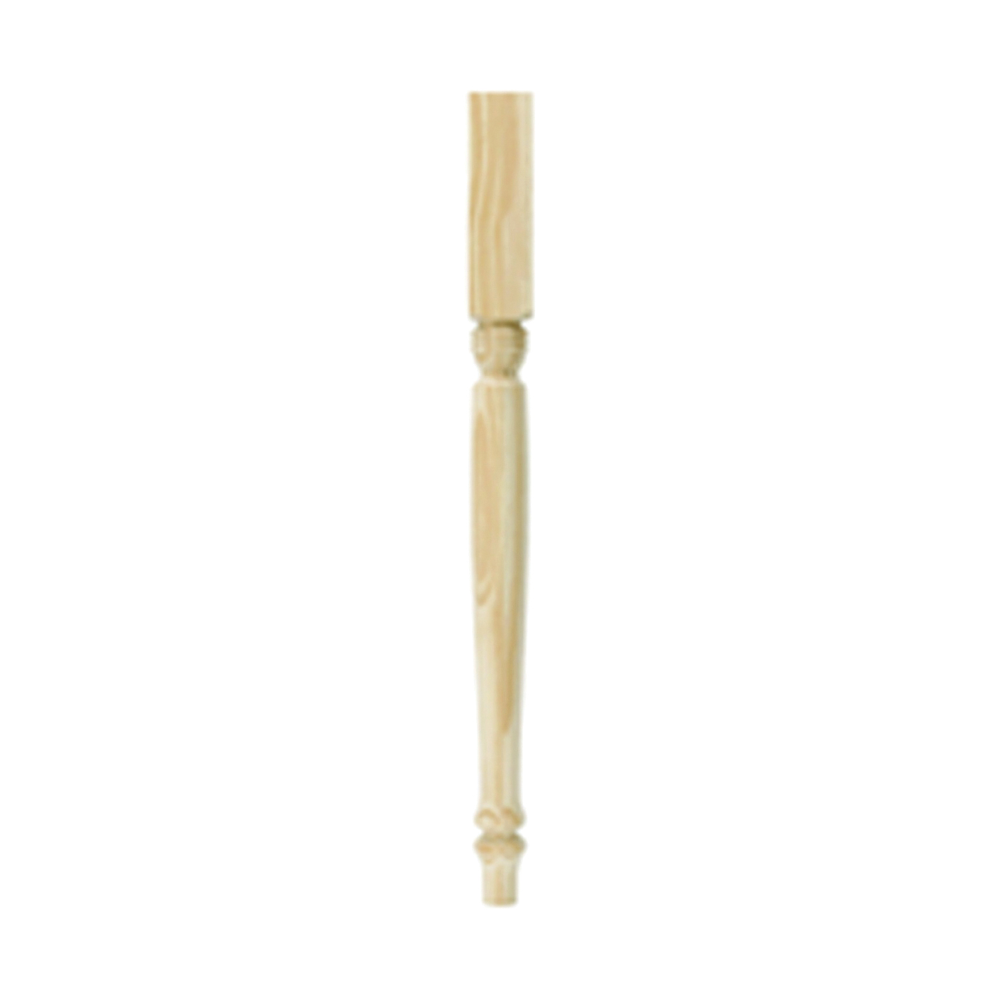 2921 Table Leg, 29 in H, 2-1/4 in W, Pine Wood, Beige, Smooth Sanded