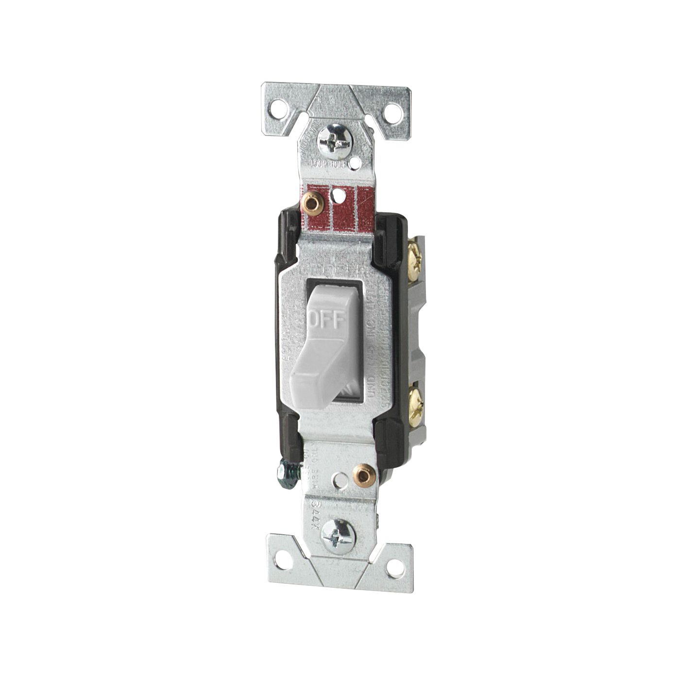 Eaton Wiring Devices CS120W Toggle Switch, 20 A, 120/277 V, Screw Terminal, Nylon Housing Material, White - 1