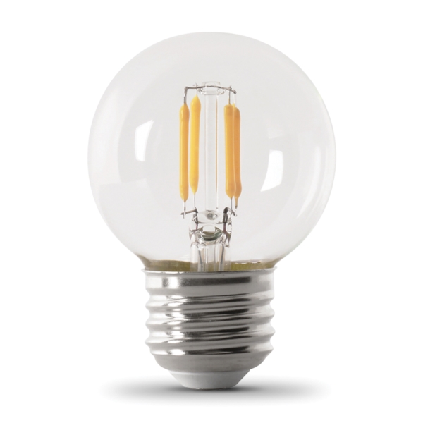 BPGM40/927CA/FIL LED Bulb, Globe, G16.5 Lamp, 40 W Equivalent, E26 Lamp Base, Dimmable, Clear