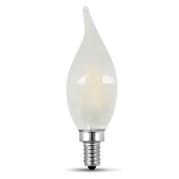 BPCFF40/927CA/FIL/2 LED Bulb, Decorative, Flame Tip Lamp, 40 W Equivalent, E12 Lamp Base, Dimmable, 2/PK