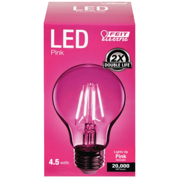 Feit Electric A19/TPK/LED LED Bulb, 450 Lumens, 4.5 W, A19 Lamp, 25 W Equivalent, E26 Lamp Base, Clear