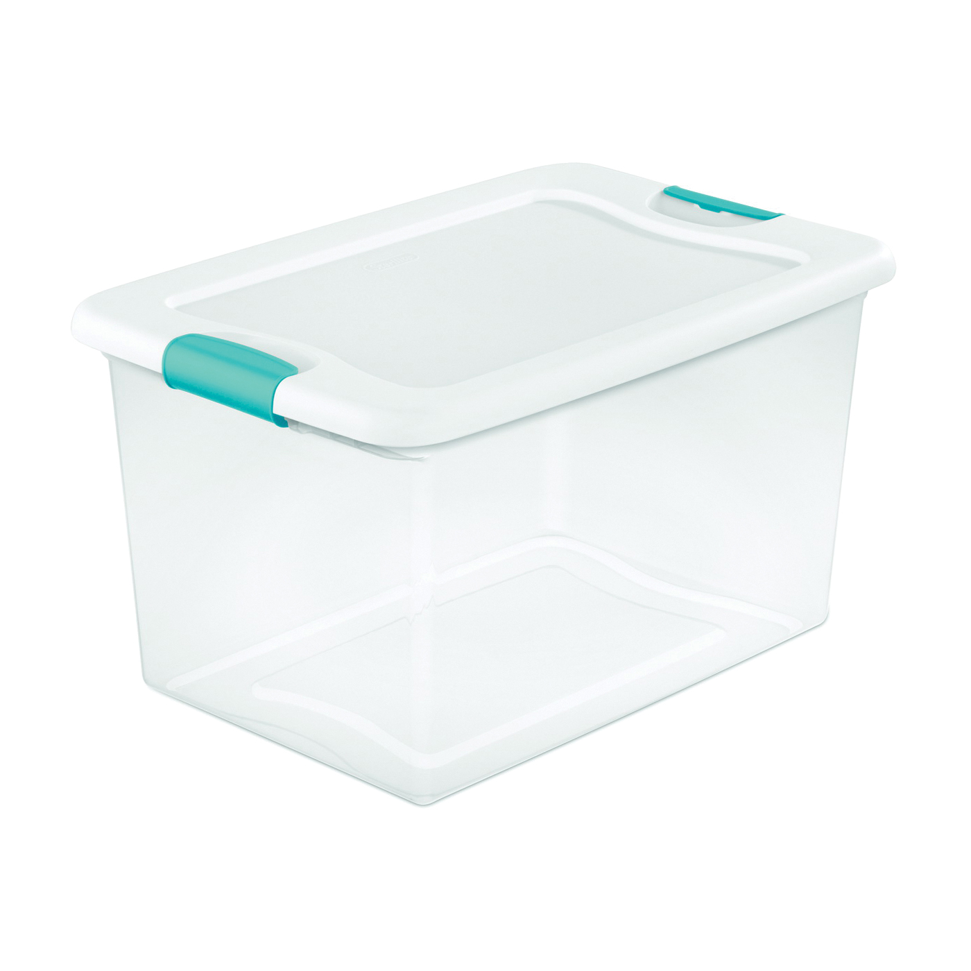14978006 Latching Box, Plastic, Clear/White, 23-3/4 in L, 16 in W, 13-1/2 in H