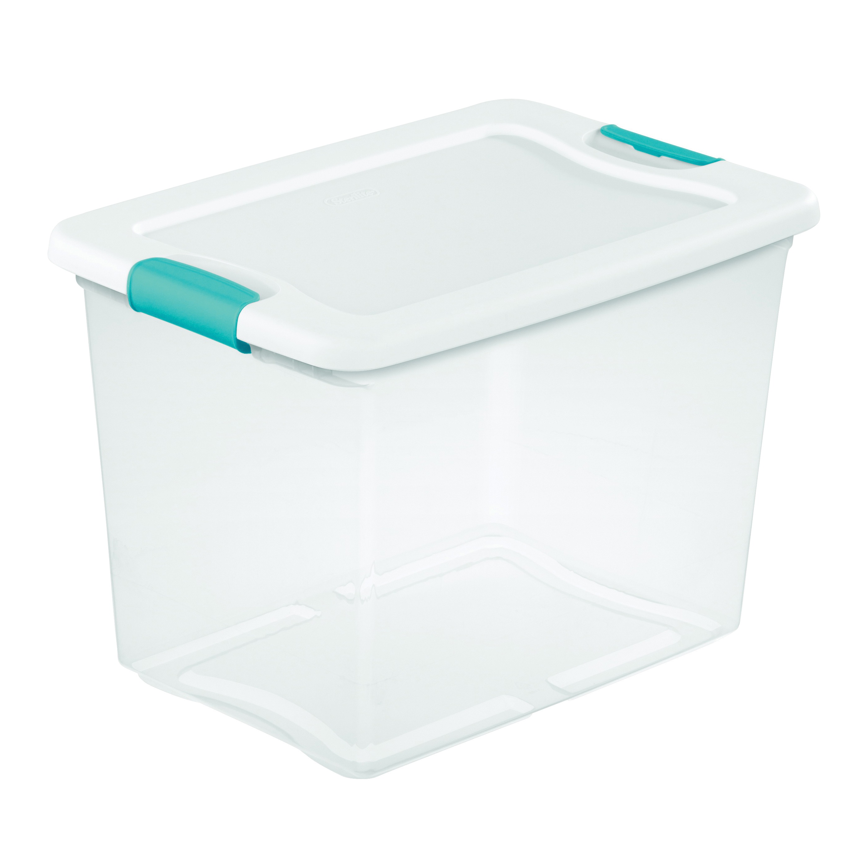 14958006 Latching Box, Plastic, Clear/White, 16-1/4 in L, 11-1/4 in W, 11-5/8 in H