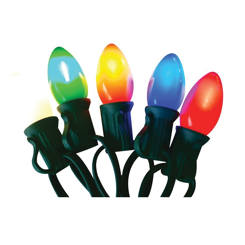 24710 LED Filament Retro Light Set, 25-Lamp, LED, Multi-Color, 25000 hr Average Life, 25 ft L