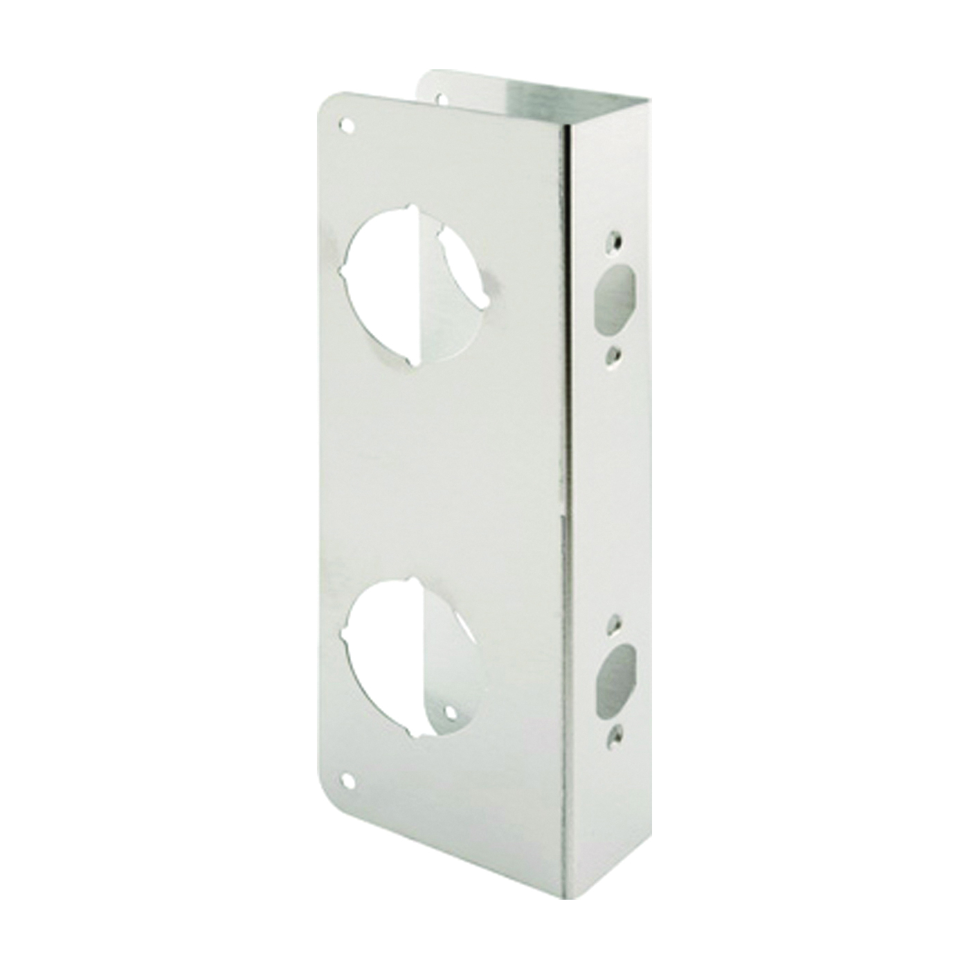 U 10539 Lock and Door Reinforcer, 2-3/8 in Backset, 1-3/4 in Thick Door, Stainless Steel, Stainless Steel