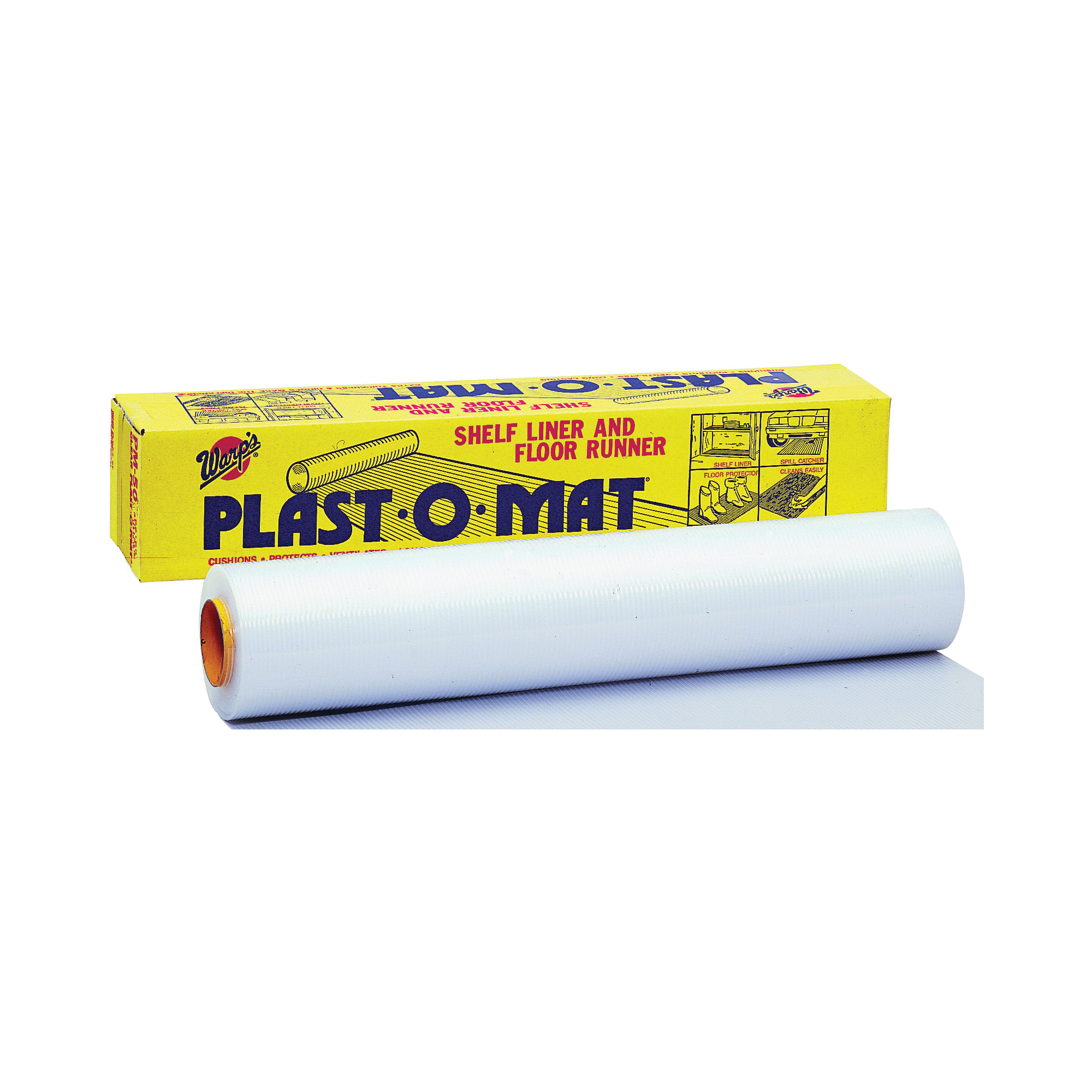 PM-50-W Floor Runner, 50 ft L, 30 in W, Plastic, Opaque White