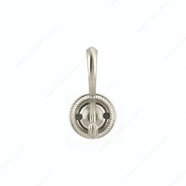 Classic Coat Hook, Onward, 2-Hook, Metal, Brushed Nickel - 3