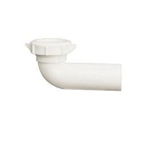 PP855-79 Disposal Drain Elbow with Nut, Plastic, White, For: Waste King Disposers