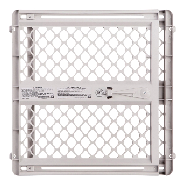 North States Supergate Classic 8615 Safety Gate, Plastic, Light Gray, 26 in H Dimensions - 1