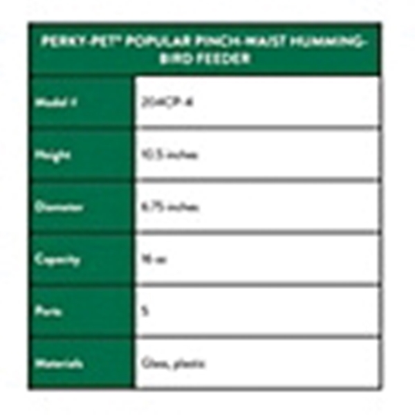 Perky-Pet 204CP-4 Hummingbird Feeder, 5-Port/Perch, Glass, Red, 10-1/2 in H - 5