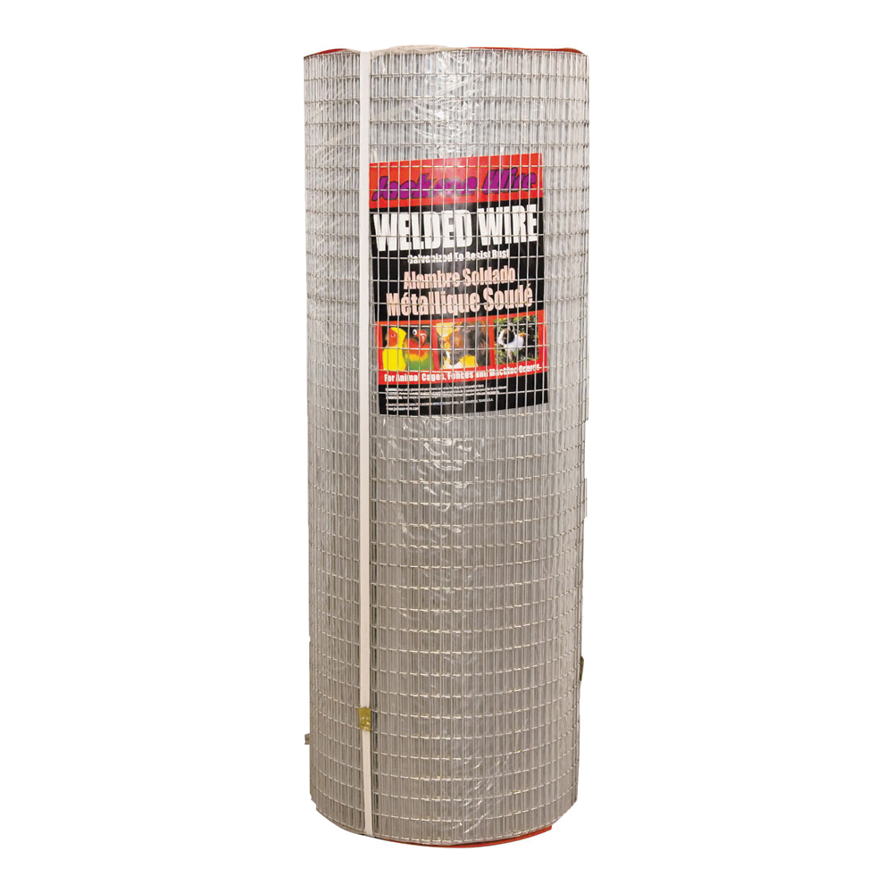 10 08 38 14 Welded Wire Fence, 100 ft L, 36 in H, 1/2 x 1 in Mesh, 16 Gauge, Galvanized
