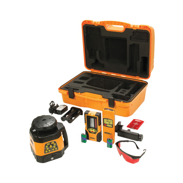 40-6529 Laser Level Kit, 200 ft, +/-1/8 in at 100 ft Accuracy, Red Laser