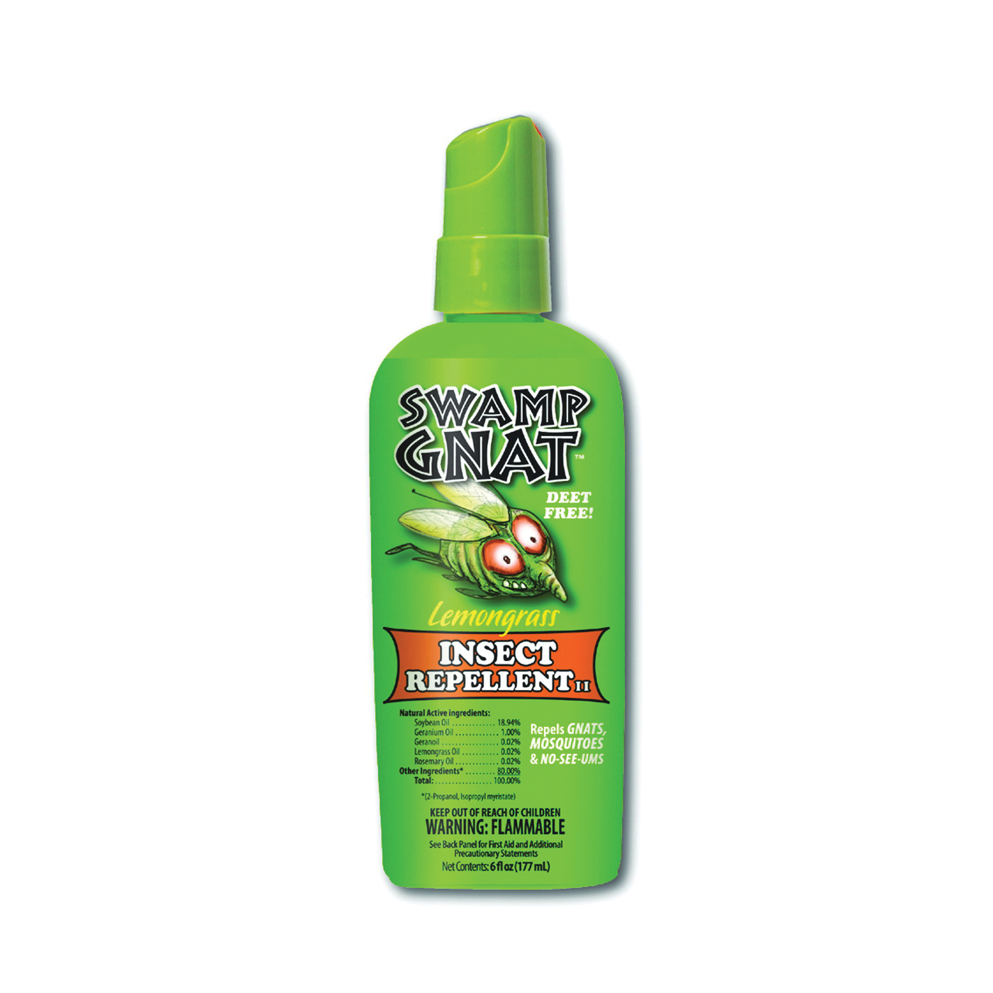 Swamp Gnat SNAT-6 Insect Repellent, Liquid, Lemongrass